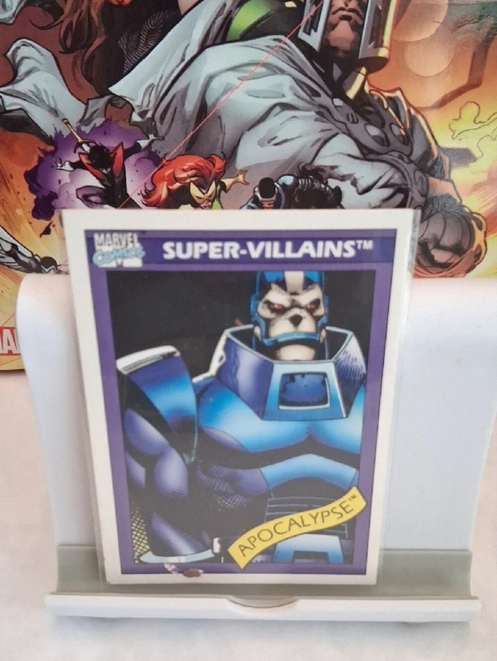 Marvel Apocalypse Trading Card — Purple & Blue